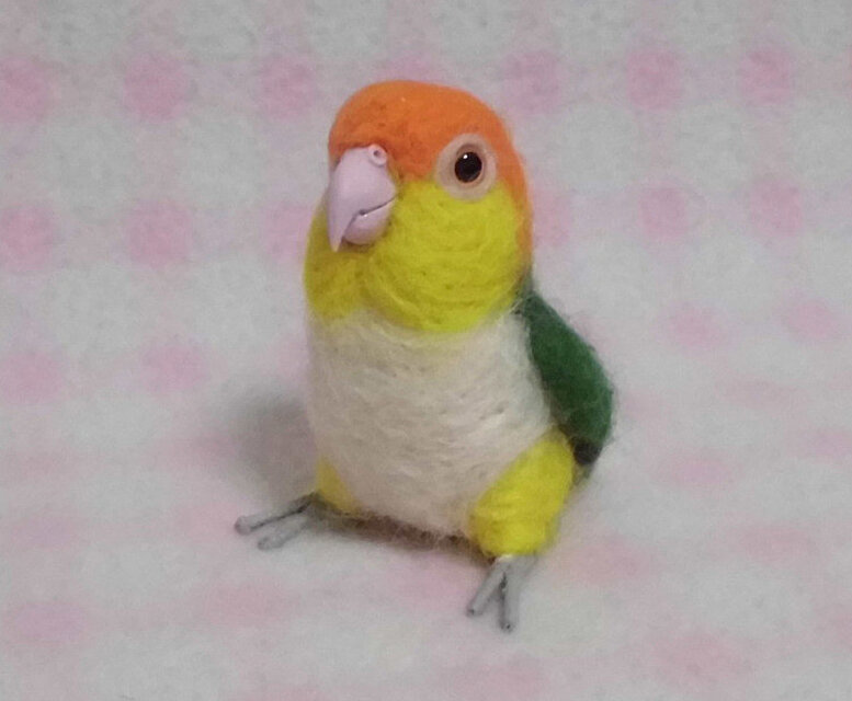 フリーダム ぬいぐるみ シャカシャカ ナイロン 金魚 サル インコ 鳥 レトロ ミニミニサイズ 可愛い シロハラインコ 羊毛フェルト *受注作成品 うち