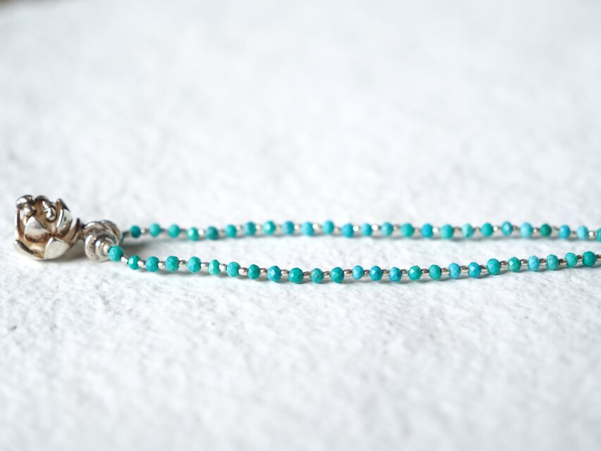 Flower charm- 'turquoise・silver' pendant | iichi 日々の暮らしを