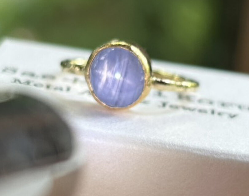 24純金+K22+K18 ◇スター・サファイア◇2.70CT◇ リング＃7.5 | iichi