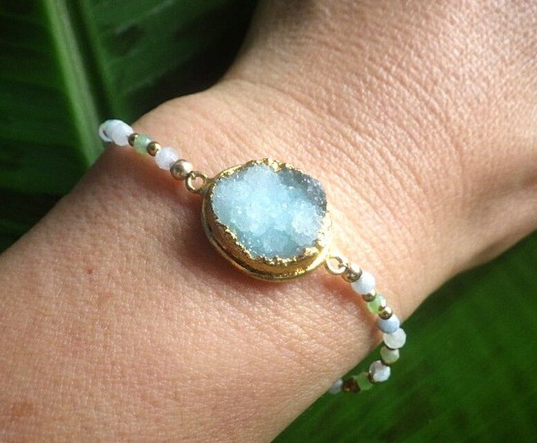 Ocean Druzy ドゥルージーのアクアマリン&プレナイトビーチ 