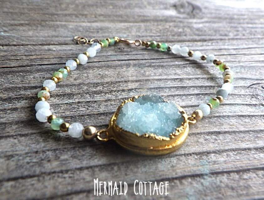 Ocean Druzy ドゥルージーのアクアマリン&プレナイトビーチ 
