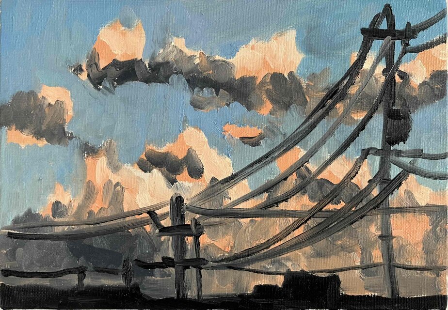 16×23㎝「思い出すのに丁度良い公園」油彩・原画・サムホールサイズ 原画 油彩「朝の風景 2026613-2」絵画・サムホールサイズ （16×23