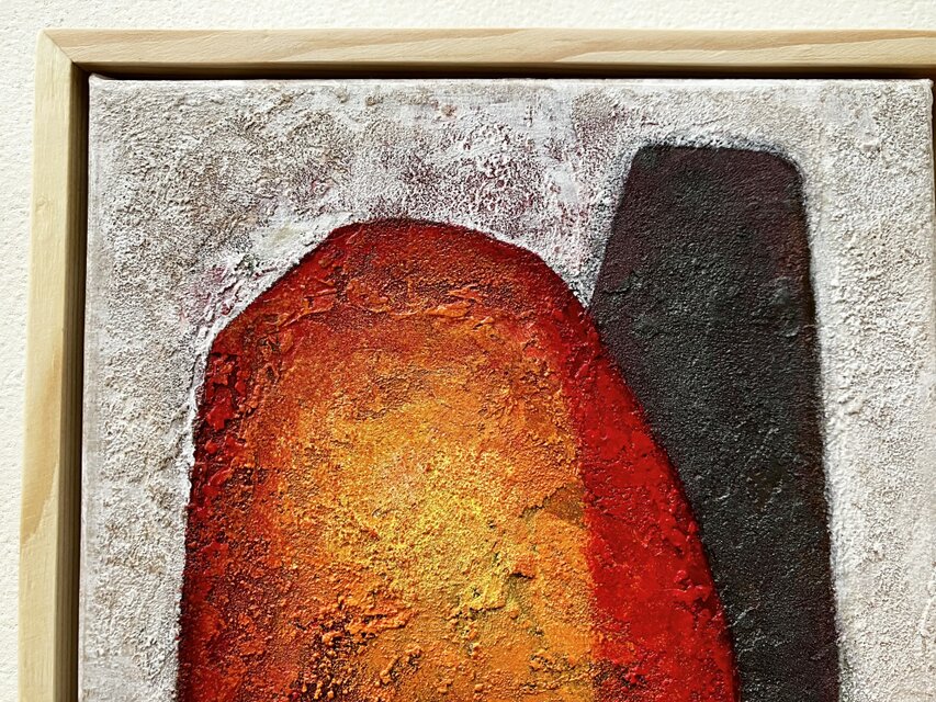 orangered」アクリル画 | iichi 日々の暮らしを心地よくする