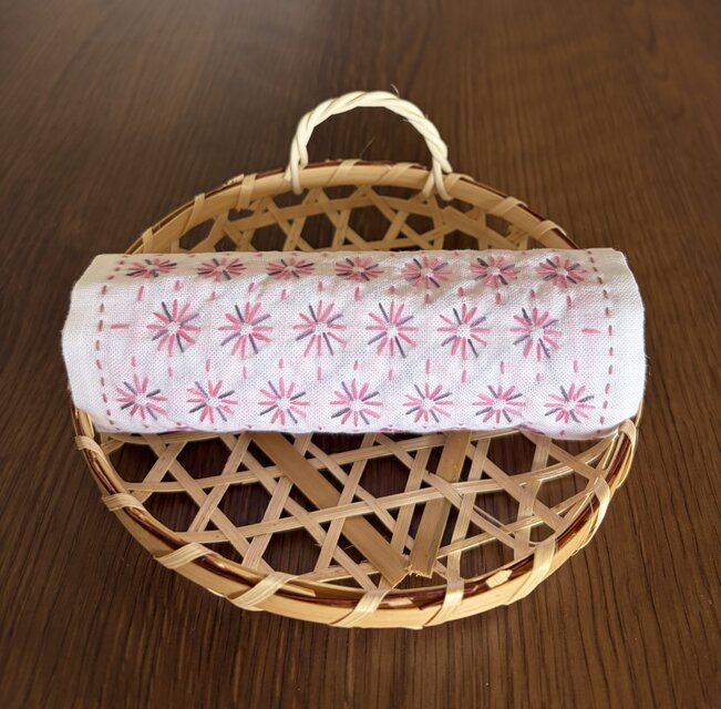 刺し子♡ふきんミニ (花刺し) | iichi 日々の暮らしを心地よくする
