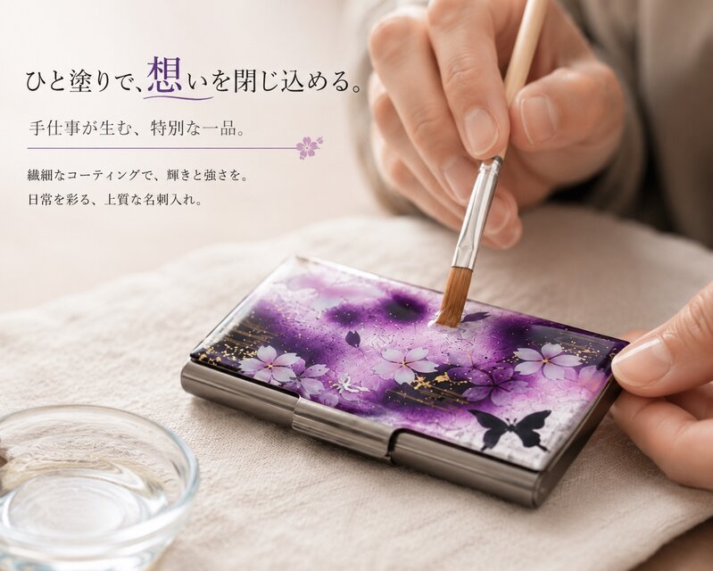 名刺入れ『沙』カードケース 和柄 和風 桜 伝統工芸 職人 手作り