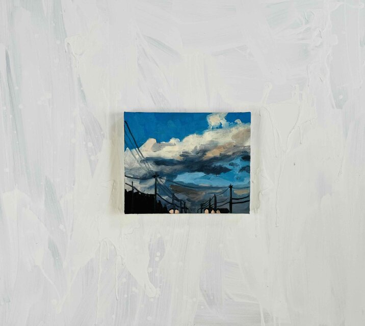 原画・油彩「近所の風景 2026617」アート・絵画 ・F3（22×27