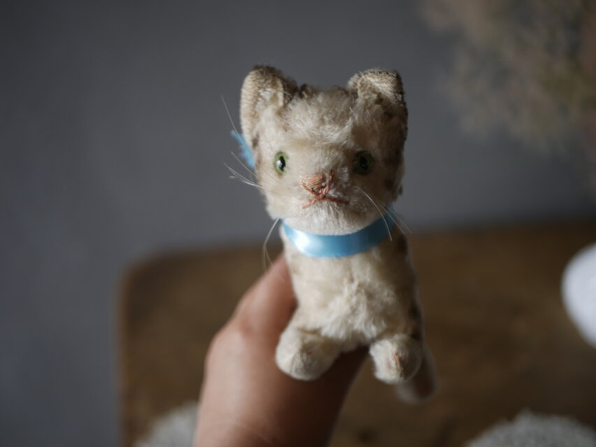 シュタイフ ドイツヴィンテージ 猫 ねこ アンティークのある生活