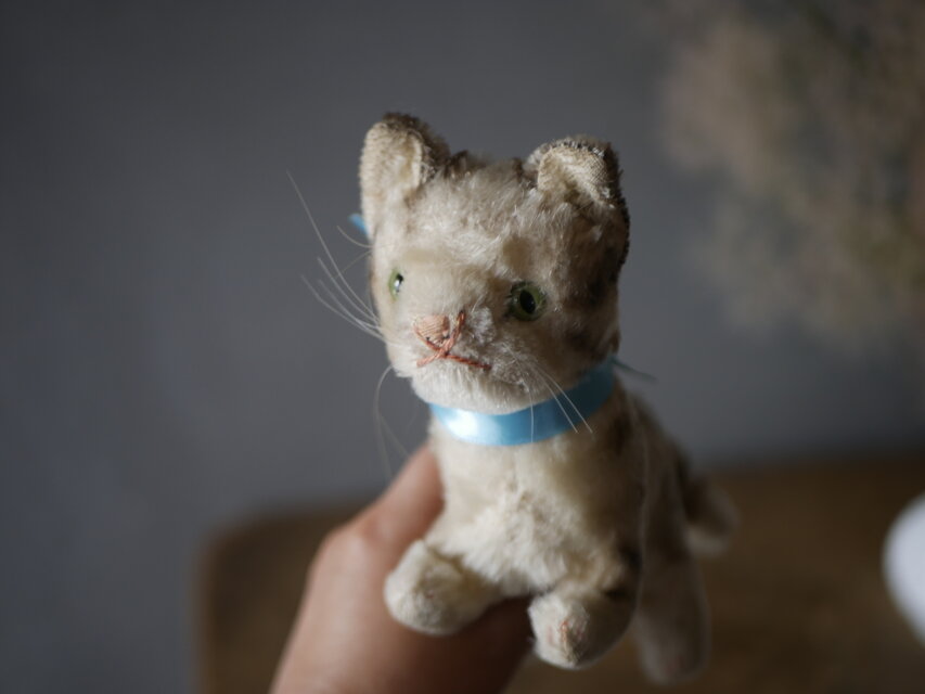シュタイフ ドイツヴィンテージ 猫 ねこ アンティークのある生活