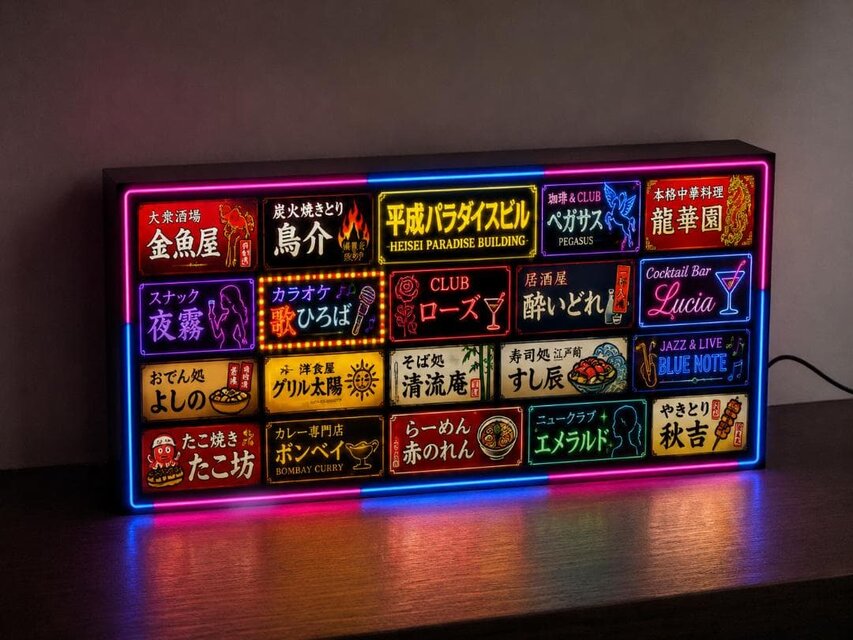 オーダー無料】飲食店街 テナントビル 繁華街 酒場 レトロ おもしろ