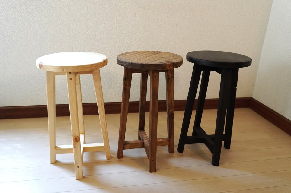 7月4日まで限定出品】木製スツール ダークブラウン 丸椅子 【公式通販】