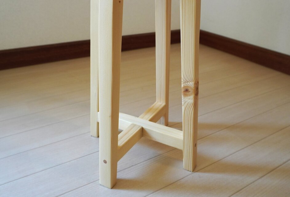 天然木ナチュラルの丸椅子（直径28cm／高さ50cm）サイズオーダー可