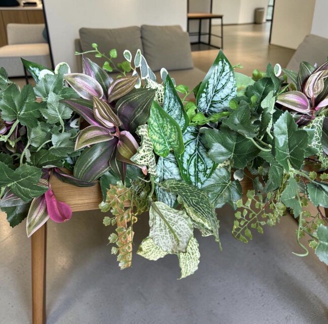 光触媒 人工観葉植物 ウォールグリーン フェイクグリーン 壁掛けウッド