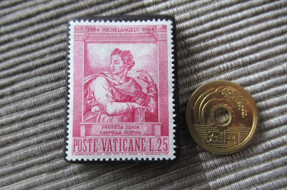 バチカン市国 美術1964年 切手ブローチ11032 | iichi 日々の暮らしを