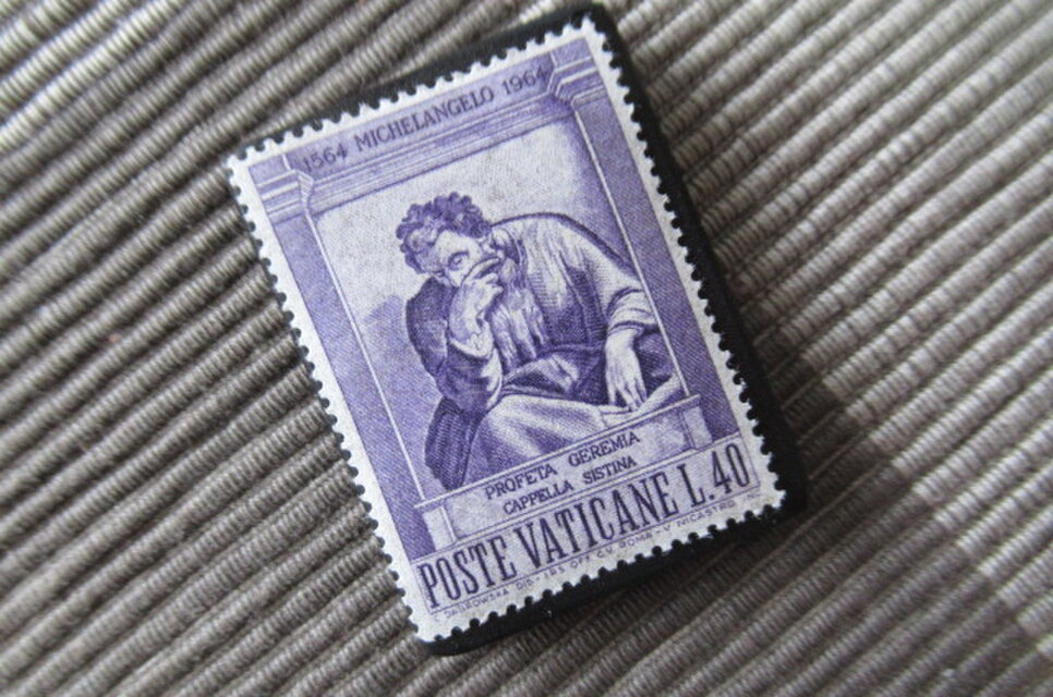 バチカン市国 美術1964年 切手ブローチ11034 | iichi 日々の暮らしを