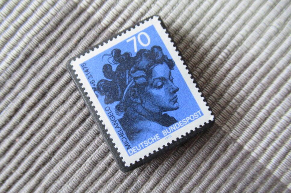 西ドイツ 美術1975年 切手ブローチ11040 | iichi 日々の暮らしを