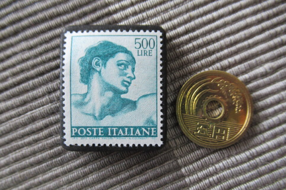 イタリア 美術1961年 切手ブローチ11041 | iichi 日々の暮らしを
