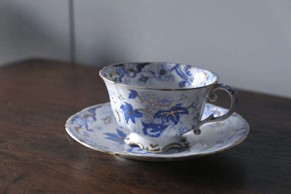 Creil&Montereau カップ アンド ソーサー ポーセリン シノワズリ