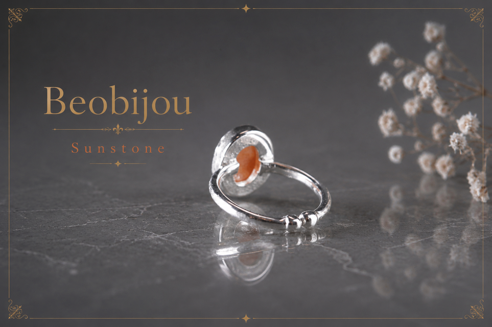 New ☆新作☆『SunStone』の世界でひとつの天然石リングsilver925