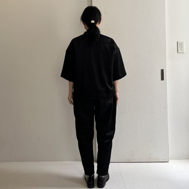 コットンリネンサテンセットアップ(ブラック) | iichi 日々の暮らしを