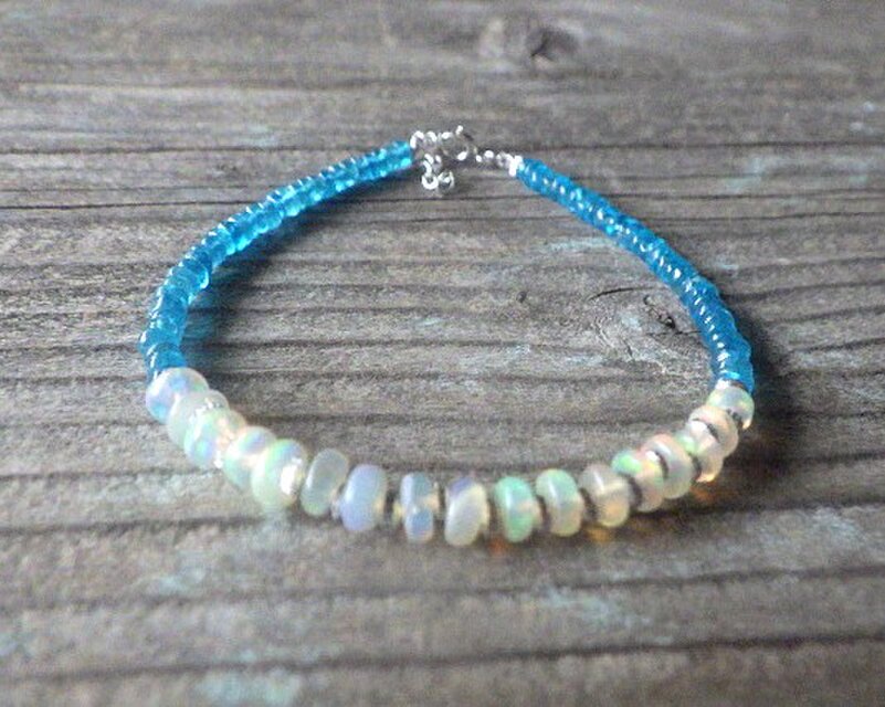 sv925* Opal & Apatite Ocean エチオピア産プレシャスオパールと