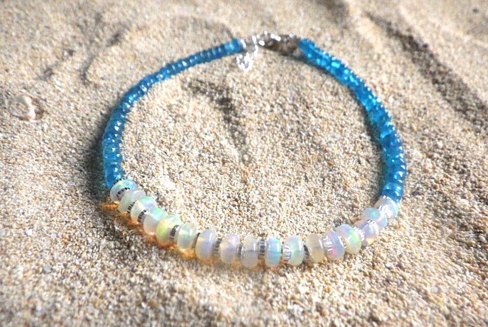 sv925* Opal & Apatite Ocean エチオピア産プレシャスオパールと