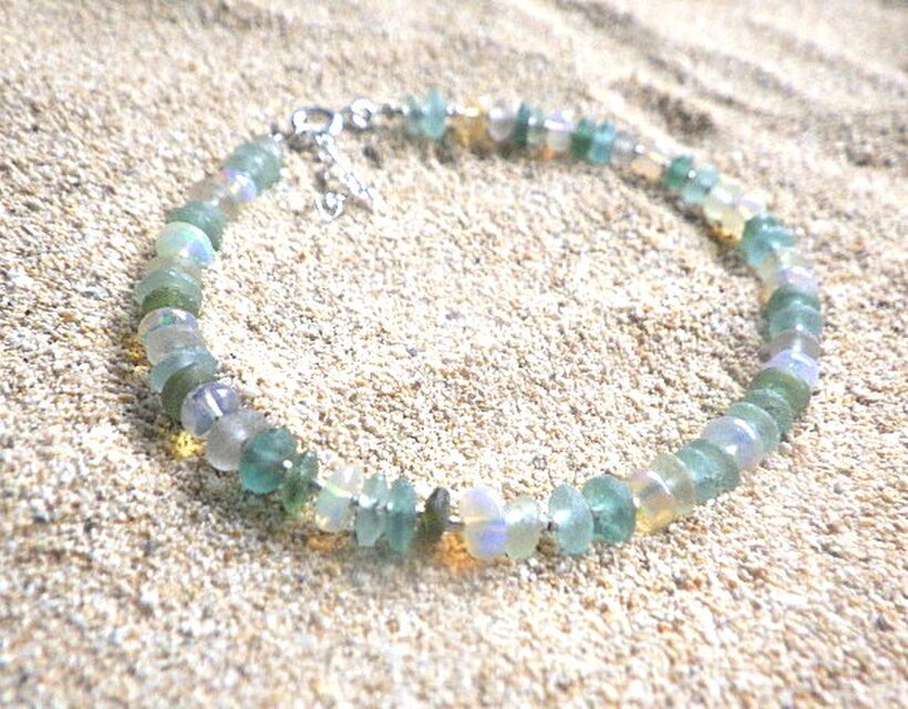 sv925 Ocean Romanglass Bracelet ローマングラス☆アジャスター