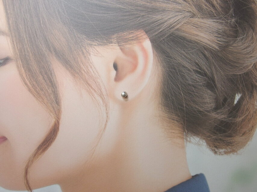 シルバーラフピアス【silver】片耳用 一粒/スタッド/シンプル/シルバー