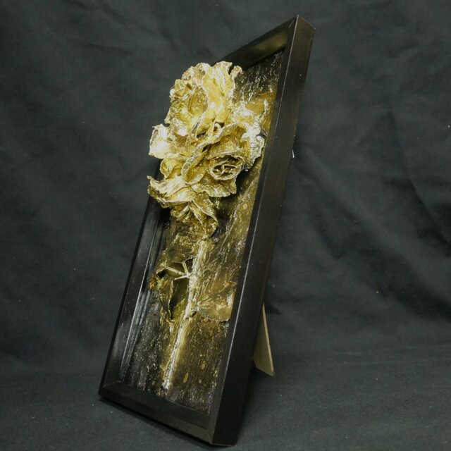 油絵 原画【Eternal Aura -永遠のオーラ-】立体 3D 額縁付 ゴールド