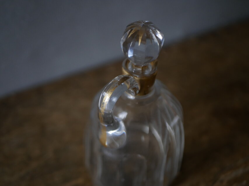 オールドバカラ 金彩 デキャンタ オリジナルストッパ― フランス