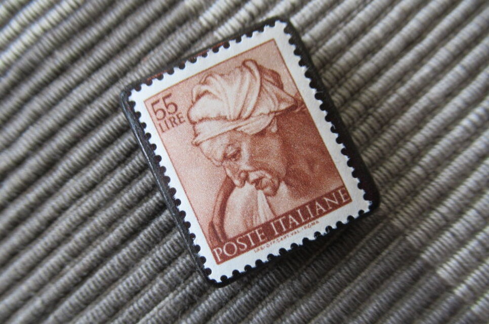 イタリア 美術1961年 切手ブローチ11052 | iichi 日々の暮らしを