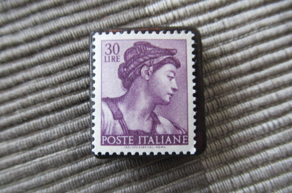 イタリア 美術1961年 切手ブローチ11054 | iichi 日々の暮らしを