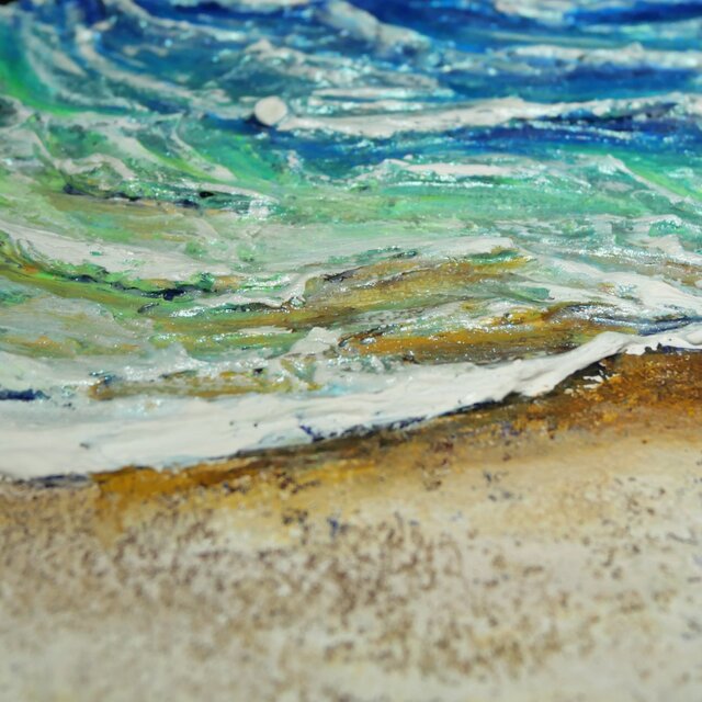 油絵 油彩 油彩画 絵 絵画 【真夏の海】 油絵 油彩 油彩画 絵 絵画