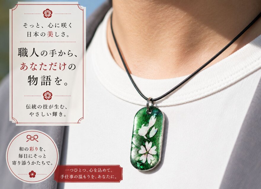 ネックレス『根』和柄 職人 アクセサリー ブレスレット 腕輪 送料無料