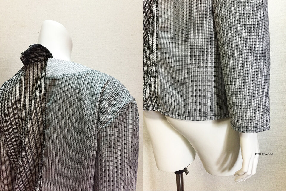 1点もの・デザイン画付き】3種素材アシメトリーブラウス（KOJI TOYODA 