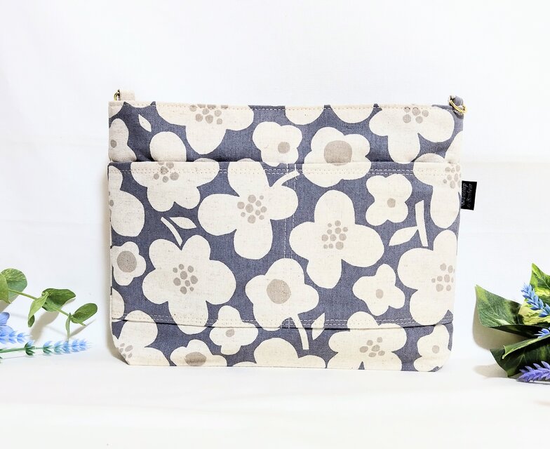 北欧の花リネンの2Wayバッグインバッグ | iichi 日々の暮らしを