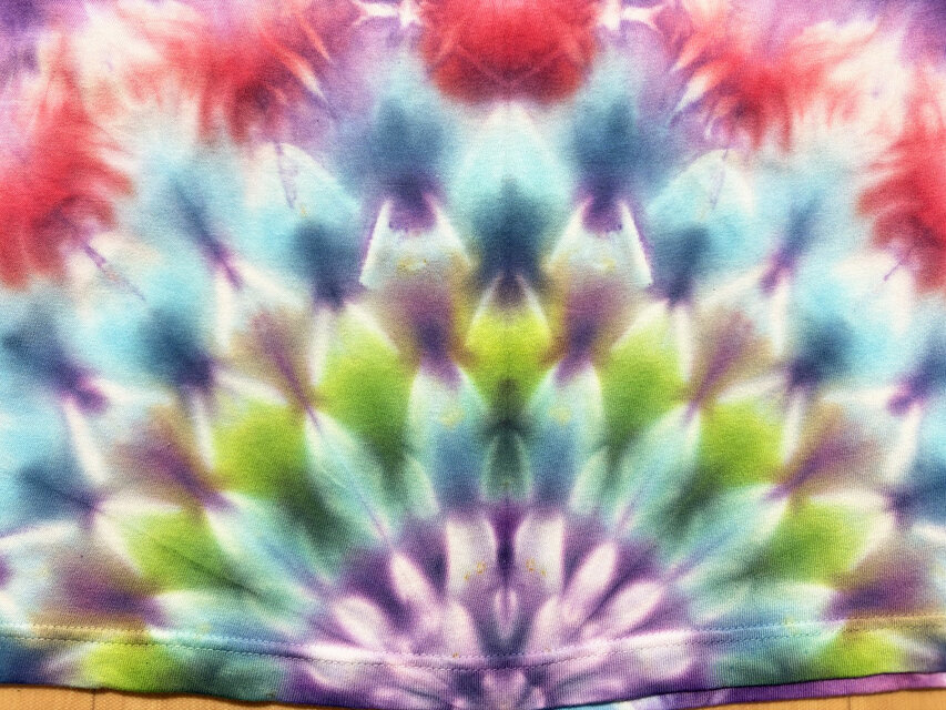 タイダイ Tシャツ Mサイズ 曼荼羅 カラフル ムラ染め Hippies Dye HD26
