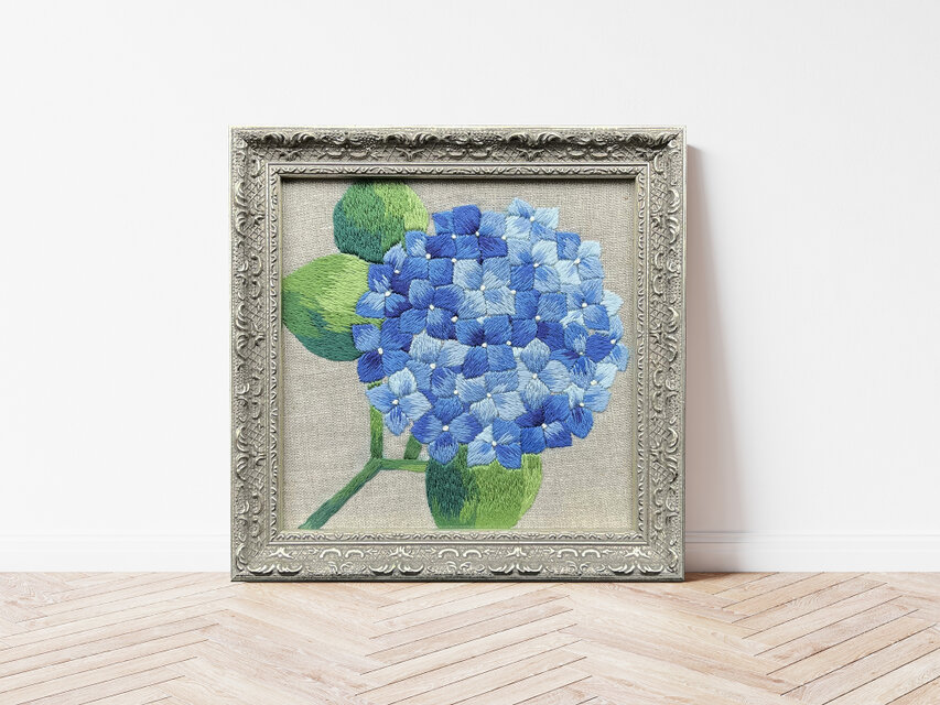 紫陽花の刺繍フレーム ＊送料無料＊ | iichi 日々の暮らしを心地よく