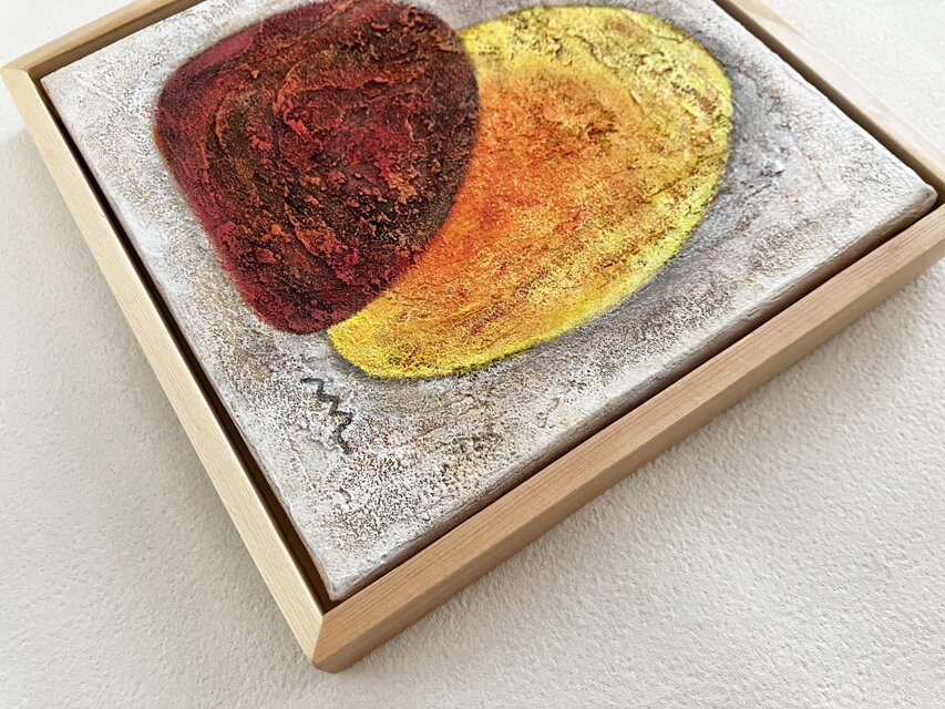yelloworange」アクリル画 | iichi 日々の暮らしを心地よくする
