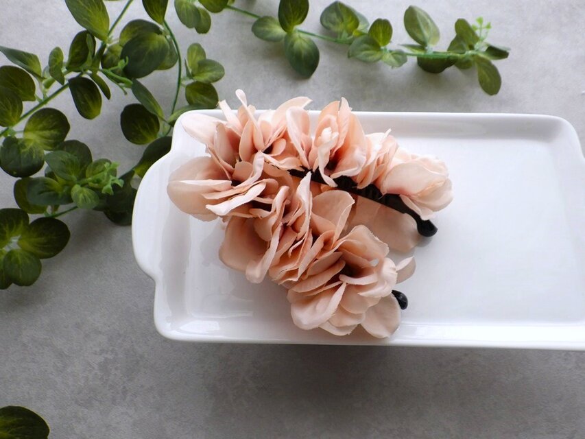 大きな花びら 紫陽花 バナナクリップ □ SHABBY 4色展開