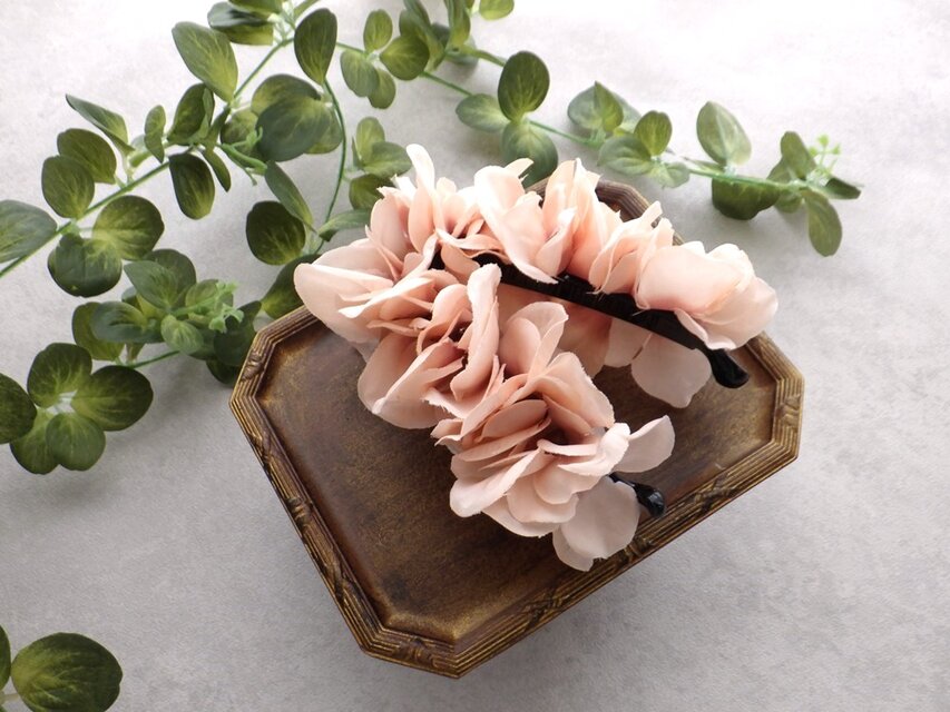 大きな花びら 紫陽花 バナナクリップ □ SHABBY 4色展開