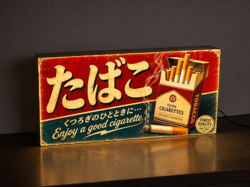 オーダー無料】たばこ タバコ 煙草 ベイプ 喫煙 禁煙 商店 昭和レトロ
