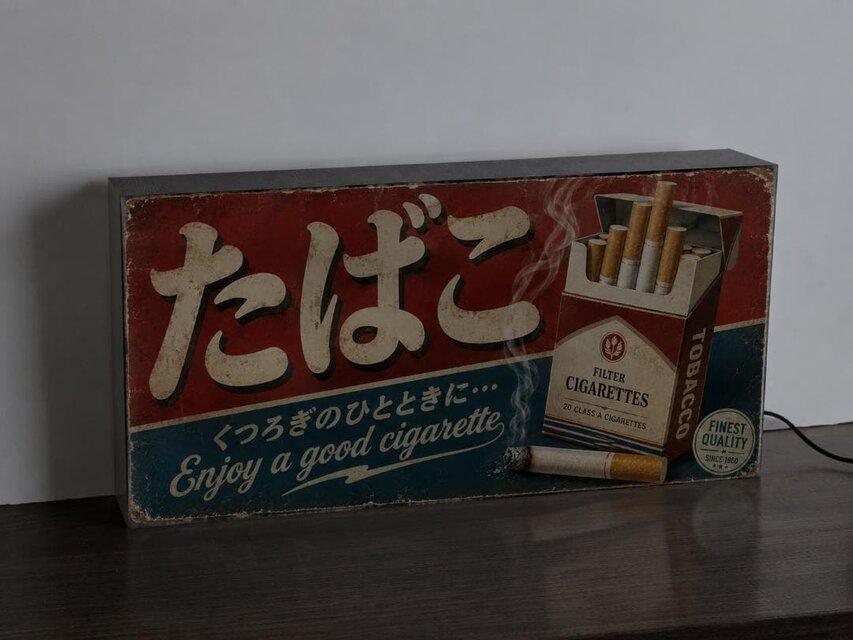 オーダー無料】たばこ タバコ 煙草 ベイプ 喫煙 禁煙 商店 昭和レトロ