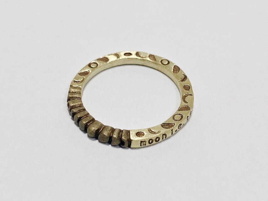 moon i.e. tsuki i.e. luck brass 真鍮 ブラス 1号～27号 月 指輪 重ね