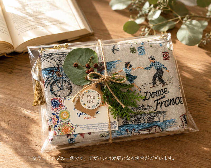フランス生地 nyuileの ポーチ ジャガード生地（MS)小物入れ 化粧
