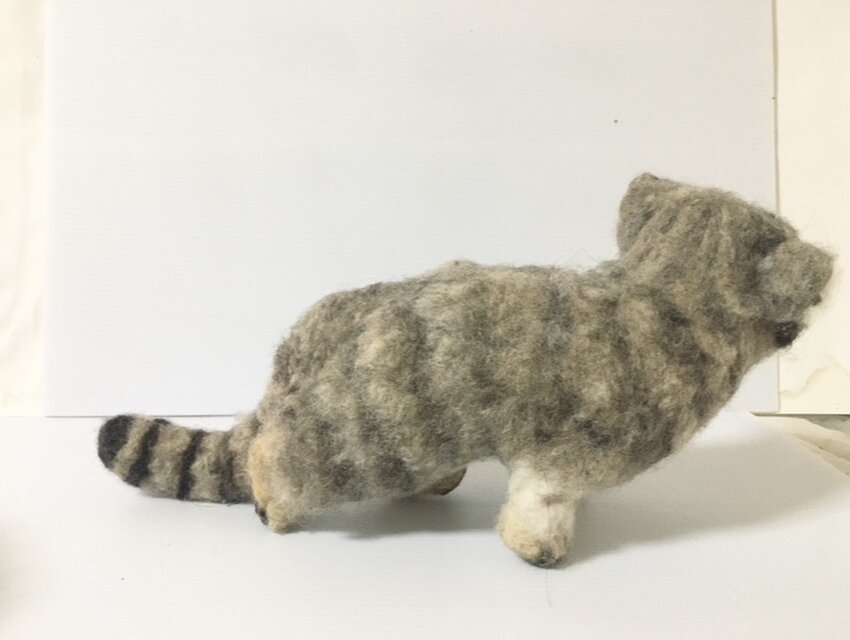 オーダーメイド⭐︎【一点もの】羊毛フェルト マヌルネコ 見上げる仔猫