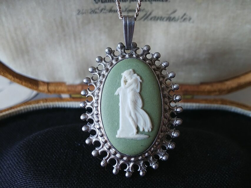 WEDGWOOD ジャスパー スターリングシルバー ネックレス【イングランド 