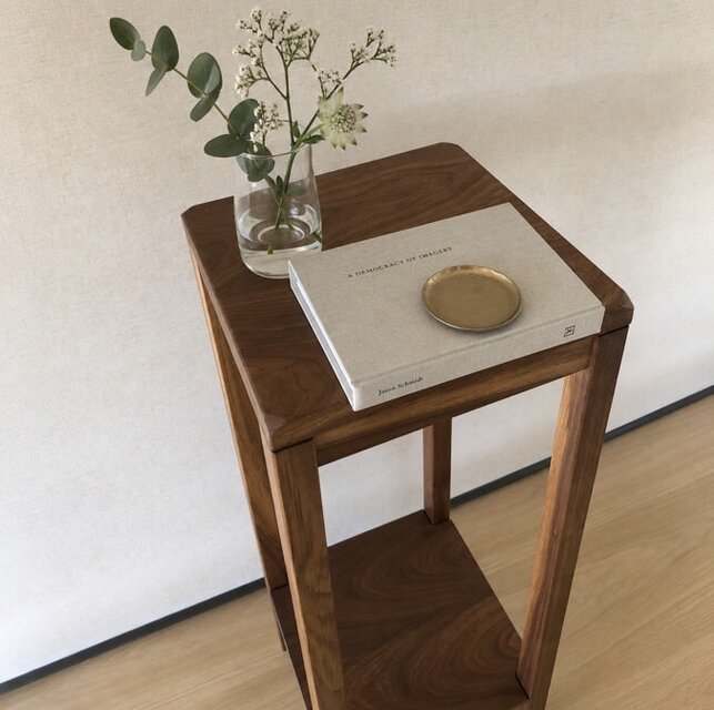コンソールテーブル ウォールナット 玄関 花台 80cm 棚付 | iichi 日々