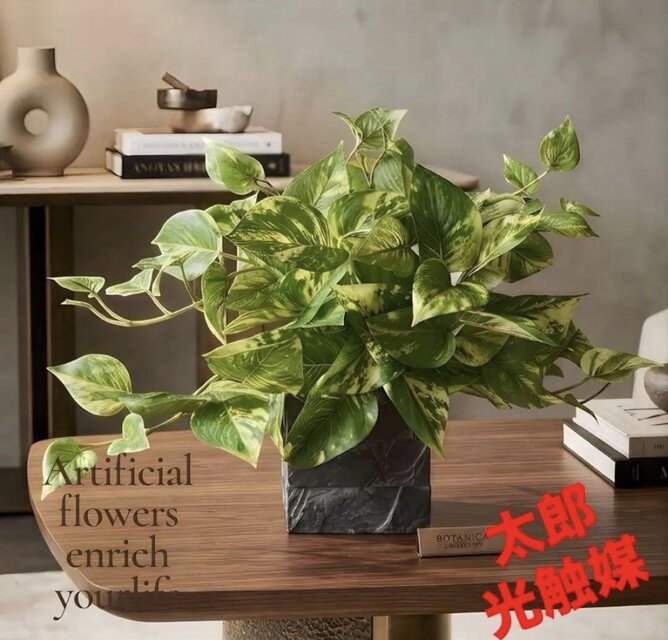 光触媒 人工観葉植物 ウォールグリーン フェイクグリーン ポトス3555