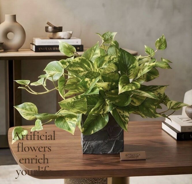 光触媒 人工観葉植物 ウォールグリーン フェイクグリーン ポトス3555