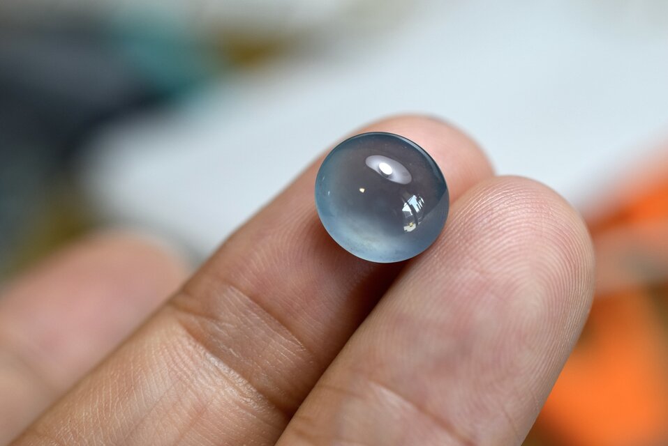 RS13-131 極品 宝石質 氷種 青色 グアテマラ産 天然 A貨 本翡翠 ルース